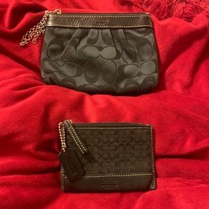 Coach wristlet & card holder set